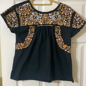 Madewell embroidered blouse